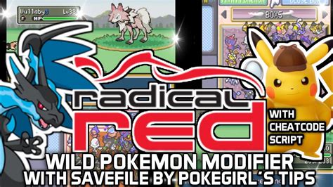 Just covered the best Pokemon Radical Red cheats, where to enter them in your emulator, and how to make them work. . Pokemon radical red wild pokemon modifier cheat
